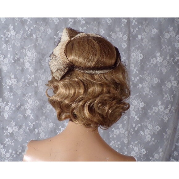 Vintage 40s Tilt Hat 1940s Retro Dramatic Film Noir Femme Fatale Rockabilly main image 5